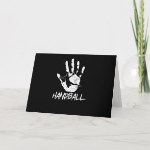 Carte aus Hand und Ball wid Handball