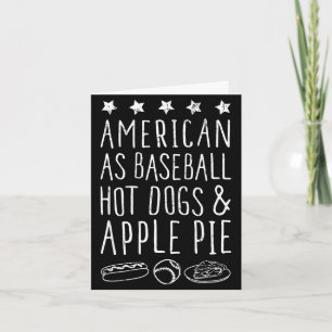 Carte Aussi américain que les hot-dogs et la tarte nosta