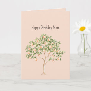 Carte Aussi doux qu'un papillon de pêche pour l'annivers