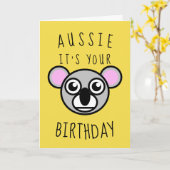 Carte Aussie C'est ton anniversaire (Fleur jaune)