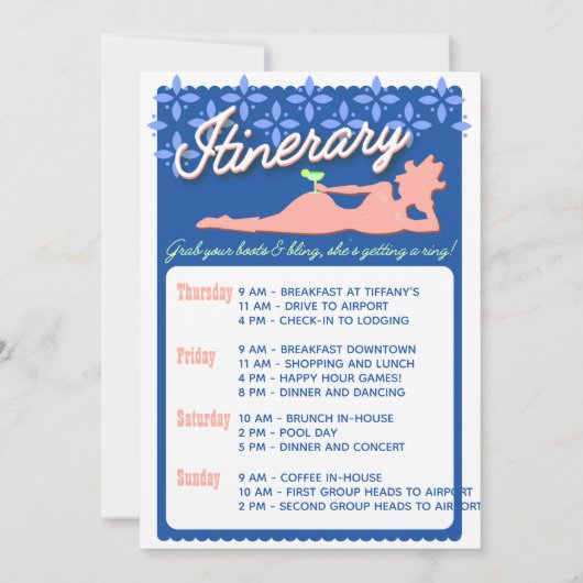 Carte Austin Texas Bachelorette Heekend Itinéraire (Dos)