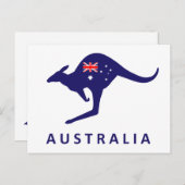 CARTE AUSTRALIA KANGAROO (Devant / Derrière)