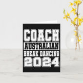 Carte Australian Break Dancing Coach Funny Matching Crew (Fleur jaune)