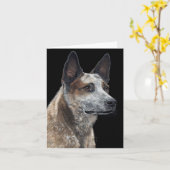 Carte Australian Cattle Dog - "Jack" (Fleur jaune)