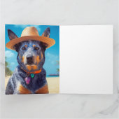 Carte Australian Cattle on Beach, cadeau d'été des amour (Intérieur)