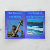 Carte Australian Emu And Koala, Birthday (Intérieur)