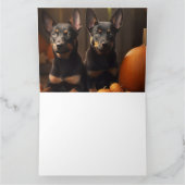 Carte Australian Kelpie chiot Automne Délice Citrouille (Intérieur)