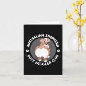 Carte Australian Shepherd Butt Wigglers Club - Red Merle (Fleur jaune)