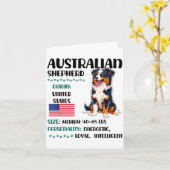 Carte Australian Shepherd Origin Funny Aussie Dog Lover  (Fleur jaune)