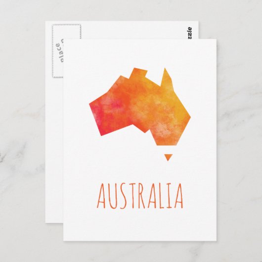 Carte Australie (Devant / Derrière)