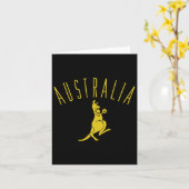 Carte Australie Boxe Kangaroo (Fleur jaune)