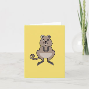 Carte Australie - Cute QUOKKA - Graphique animal en voie