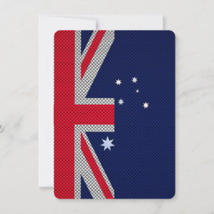 Carte Australie Drapeau Design en fibre de carbone Style