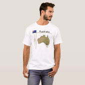 Carte Australie + Drapeau + Titre T-shirt (Devant entier)