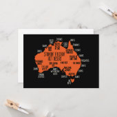 Carte Australie Expliqué Hommes Drôle Anniversaire T-Shi (Devant/Arrière en situation)