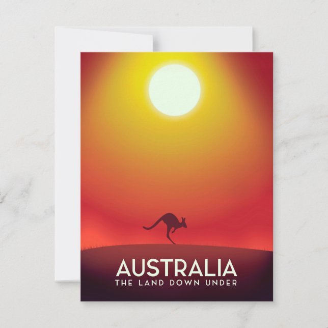 Carte Australie " Le pays d'en bas" impression de vacanc (Devant)
