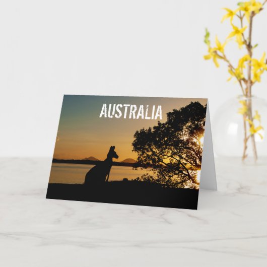 Carte Australie Queensland Mounts Kangaroo Sunset (Fleur jaune)