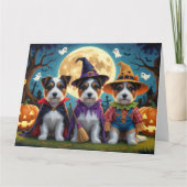 Carte Australie Terrier Chiens Citrouille Halloween Funn (Devant)