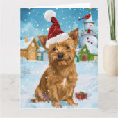 Carte Australie Terrier Winter Wonderland Noël (Devant)