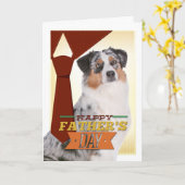 Carte australienne de fête des pères de berger (Fleur jaune)