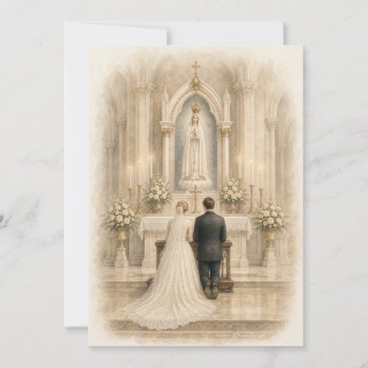 Carte Autel de mariage de Fatima Dévotion mariale (Devant)