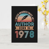 Carte Auteur né 1978 50e anniversaire livre cadeau (Fleur jaune)