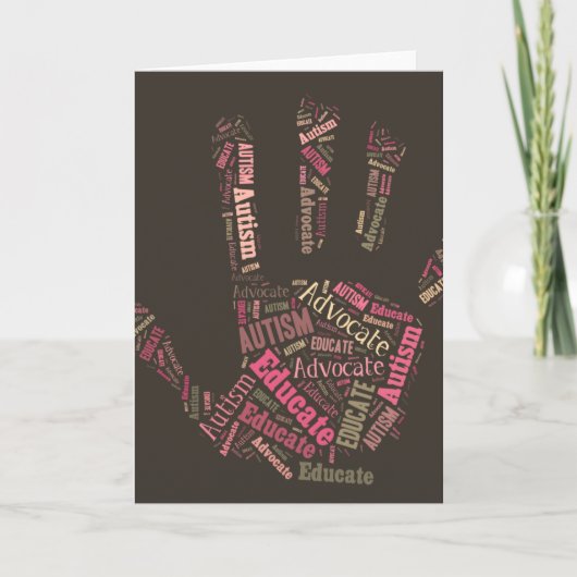 Carte Autism Advocate and Educate Note Card GTK (Devant)