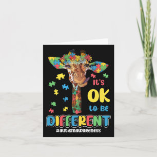 Carte Autism Aware Acceptance Women Kid Its Ok To Be