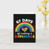 Carte Autism Awareness 67 Days Of Making A Difference 6  (Fleur jaune)