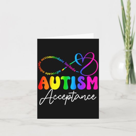 Carte Autism Awareness Acceptance Infinity Symbol Advoca (Devant)