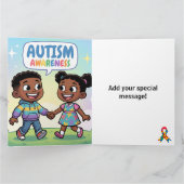 Carte ^Autism Awareness-Add your special message  (Intérieur)