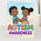 Carte ^Autism Awareness-Add your special message  (Dos)