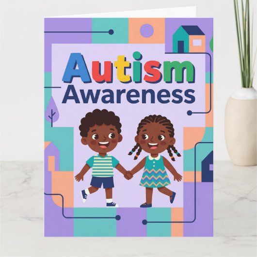 Carte ^Autism Awareness-Add your special message  (Devant)