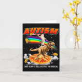 Carte Autism Awareness T-rex Cat Meme Neurodiversity Pri (Fleur jaune)