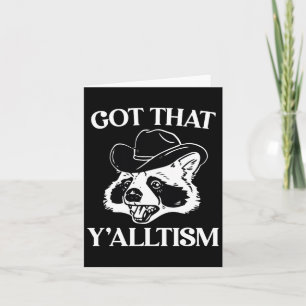 Carte Autism Funny Comprend Que Y'alltism Chemise Mème A