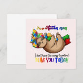 Carte Autism Mom - Sloth (Devant / Derrière)