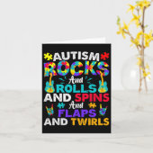 Carte Autism Rocks Et Rolls Mois De Sensibilisation sur (Fleur jaune)