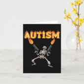 Carte Autism Skeleton drôle Odly Spécifique Dank Meme (Fleur jaune)