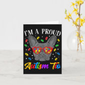 Carte Autism Tio French Bulldog Puzzle (Fleur jaune)