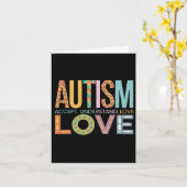 Carte Autisme Accepter Comprendre Amour Sensibilisation (Fleur jaune)