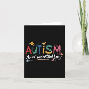 Carte Autisme Accepter Comprendre L'Amour Brushstroke