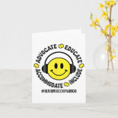 Carte Autisme Accepter Comprendre l'amour Sensibilisatio (Fleur jaune)