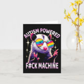 Carte Autisme Alimenté F#ck Machine drôle Mème Opossum A (Fleur jaune)