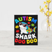Carte Autisme amusant Requin Puzzle Conscience Jour mign (Fleur jaune)
