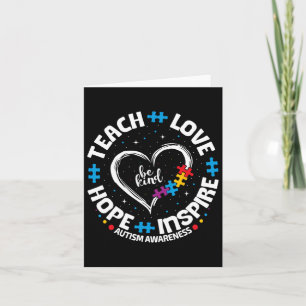 Carte Autisme Apprendre Amour Inspirer Espoir Enseignant