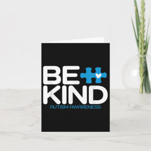 Carte Autisme Be Kind Chemise Femmes Hommes Enfants Be K