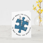 Carte Autisme Ce Qui Vous Rend Différent Est Ce Qui Vous (Fleur jaune)