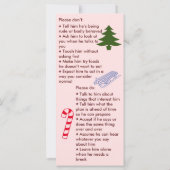 Carte Autisme Christmas Girl Flat Card (Dos)