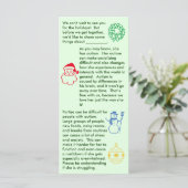 Carte Autisme Christmas Girl Flat Card (Debout devant)