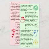 Carte Autisme Christmas Girl Flat Card (Devant / Derrière)